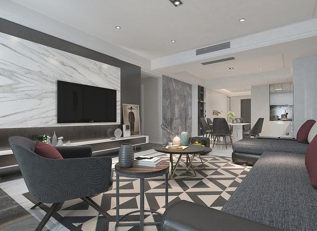 她将自己156平极简风新家，晒到同学群里，惹得大家都羡慕不已