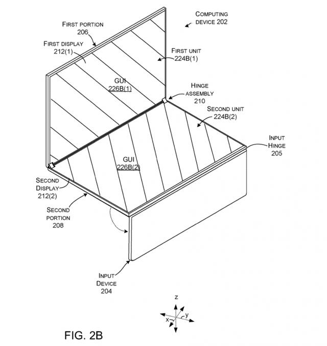 #环球网#Surface Neo新专利曝光：屏幕遮挡可自动调整显示区域