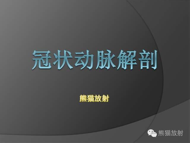 冠状动脉系统解剖、CTA解剖、分段及中英文名称对照