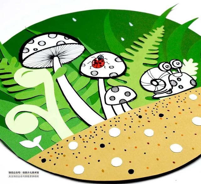 「你的育儿经」儿童画教程|草地里的小蘑菇
