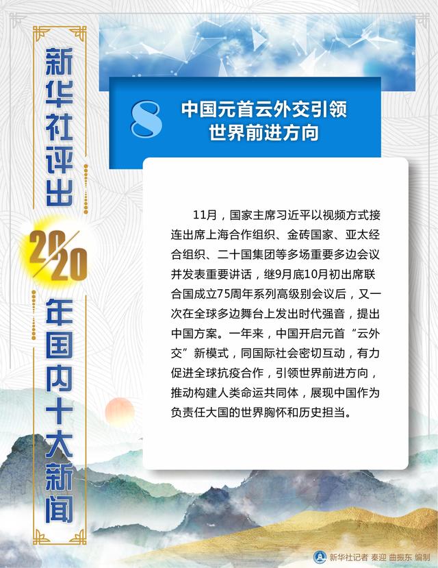 〔年终报道〕新华社评出2020年国内十大新闻