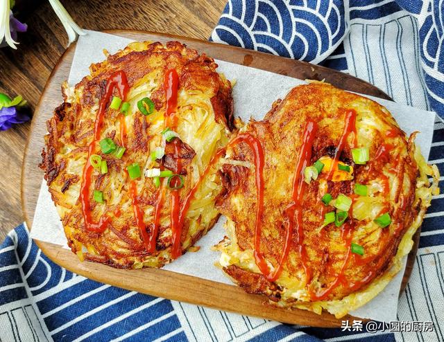 1个土豆3个蛋，教你做早餐，5分钟出锅，香软酥脆