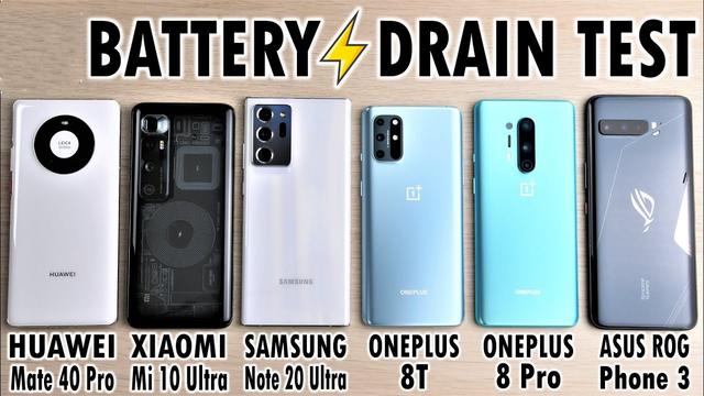 6手机续航测试：小米10至尊第4，华为Mate40Pro夺冠