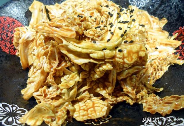 家常乾隆白菜，用麻酱拌的菜，美味香甜的家常菜，冬天吃超润燥，