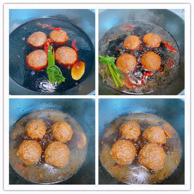 年夜饭必备的四喜丸子，寓意福禄寿喜，家庭做法更简单，肉香四溢