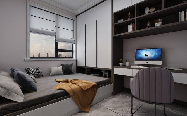 86平米的现代风装修，这套二居室简直就是让人宁静的心灵港湾