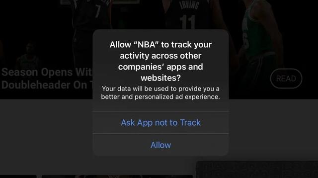 苹果隐私跟踪提示开始先期出现在部分用户的iOS 14设备上