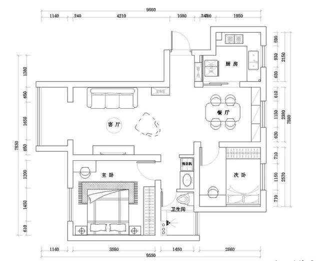 二居室新中国风装修不凌乱，7万元就能搞定？给跪了