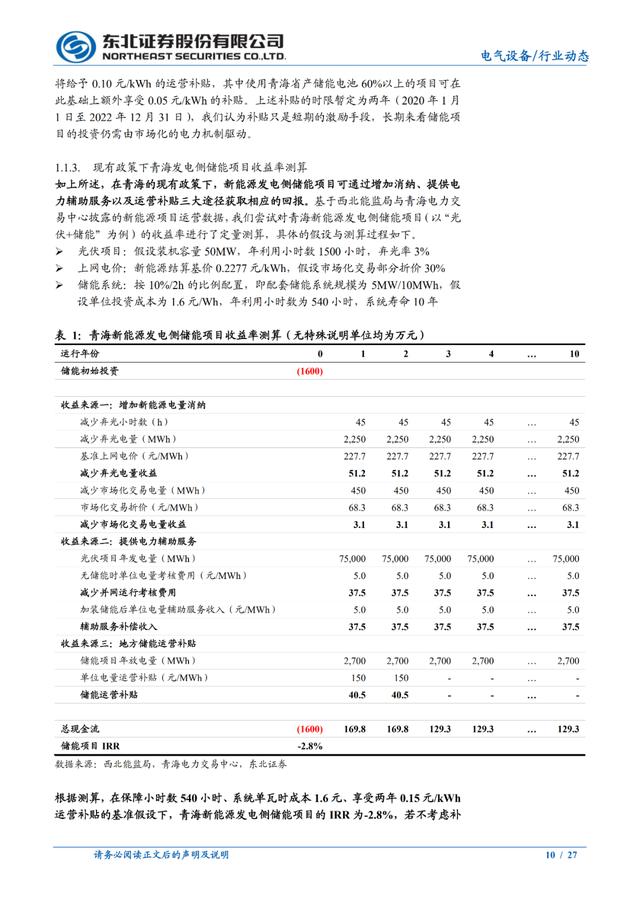 储能|「产业报告」政策逐渐清晰，新能源发电侧储能有望加速