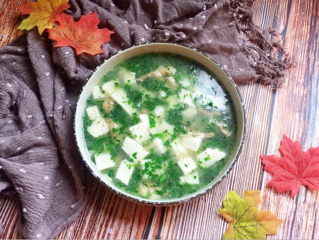 冬天就馋这碗羹，1块豆腐就搞定，鲜嫩爽滑，一碗下肚浑身暖