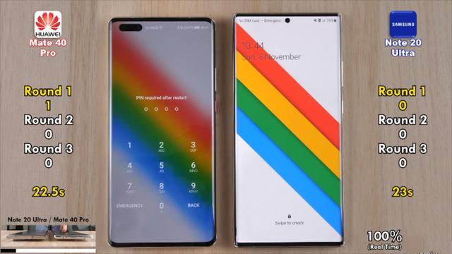 华为Mate40Pro和三星Note20Ultra性能测试