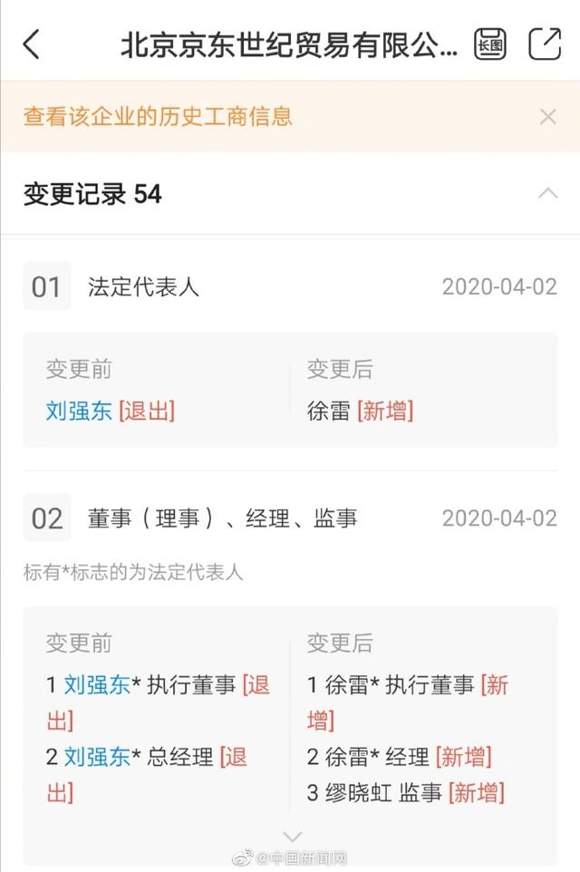 光明网▲刘强东卸任京东法定代表人和总经理