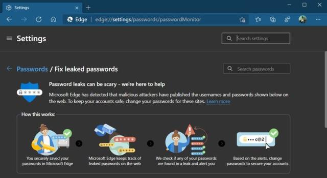 Edge浏览器酝酿用户账户安全追踪功能 必要时可提醒修改密码