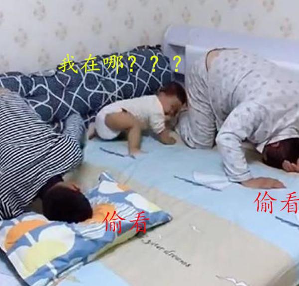 超级宝妈■父子犯错被“罚跪”，宝宝的动作让妈妈笑出声：这次就原谅你们了