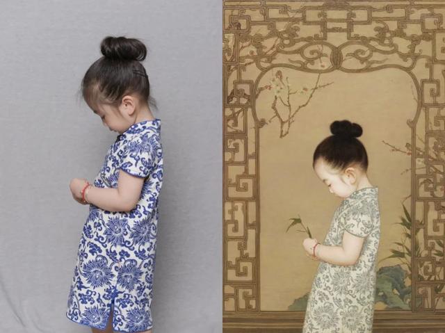 [你的育儿经]美翻了！老爸把女儿画进国画，一天创作10小时，人民日报都在转发