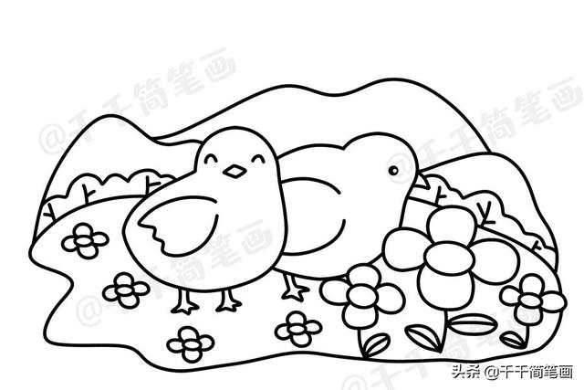 你的育儿经:儿童春天风景画大全,好看易画,让孩子更了解大自然