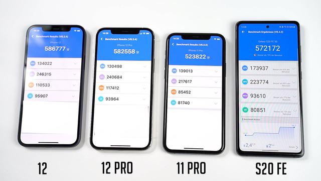 4款热门旗舰机性能测试比拼：与A14的差距有多大？