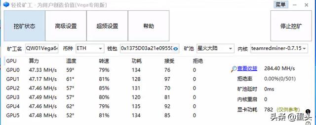 赚够1000万109篇｜Vega矿机升级成功，CFX矿机成型