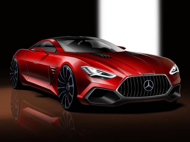 奔驰全新SLS概念图曝光 钻石中网 AMG部门独立研发 将保留鸥翼门