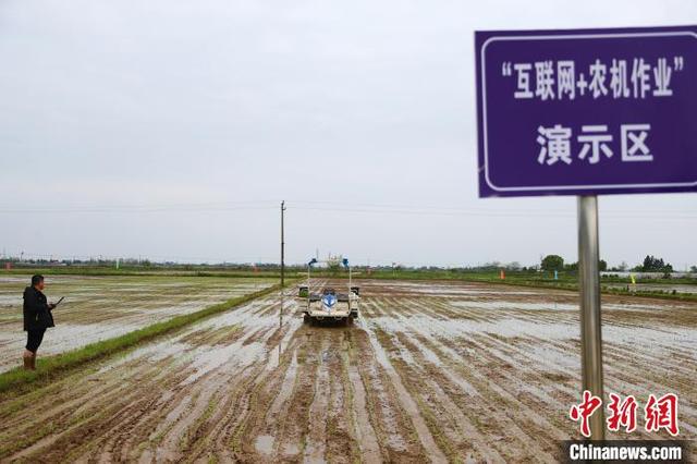 「中国新闻网」无人驾驶插秧机作业亮相江西南昌 助力农业春耕