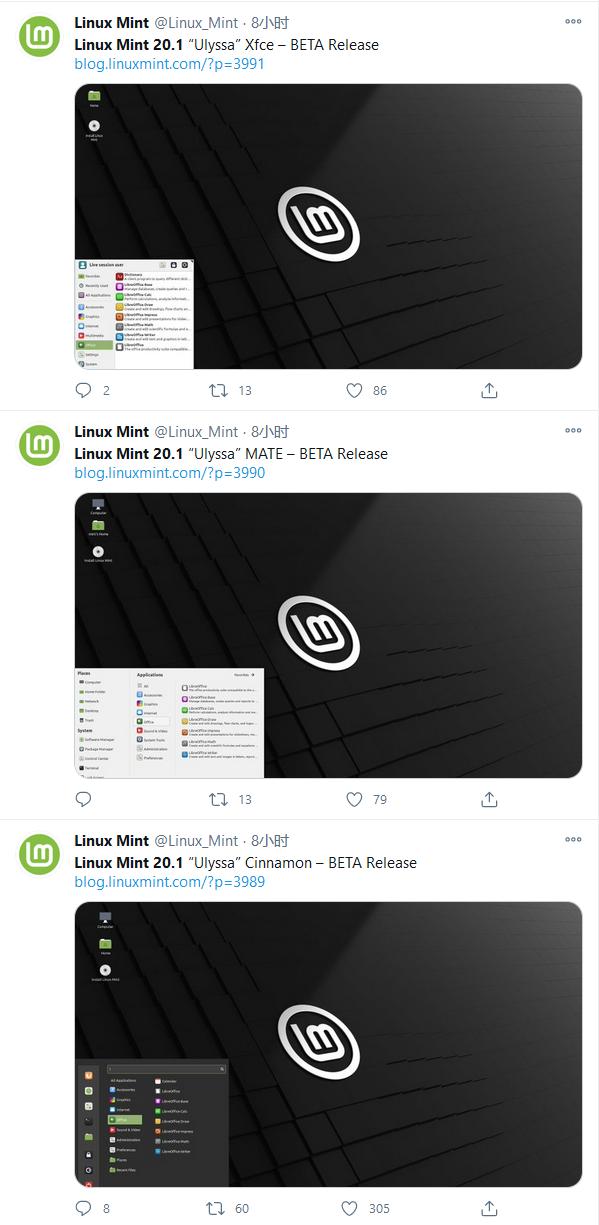 基于Ubuntu的Linux Mint 20.1 &quot;Ulyssa&quot; Beta发布