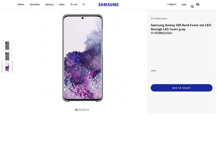 「太平洋电脑网」官方手机壳泄密 三星Galaxy S20真的就长这样