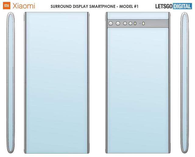 小米环绕屏智能机新专利：垂直贯通到背部 两侧还有副显示屏