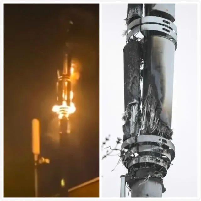 环球网新媒体@外网盛传“5G致新冠”，然后英国信号塔被烧了……