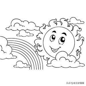 你的育儿经：太阳简笔画素材，让孩子跟着画一画