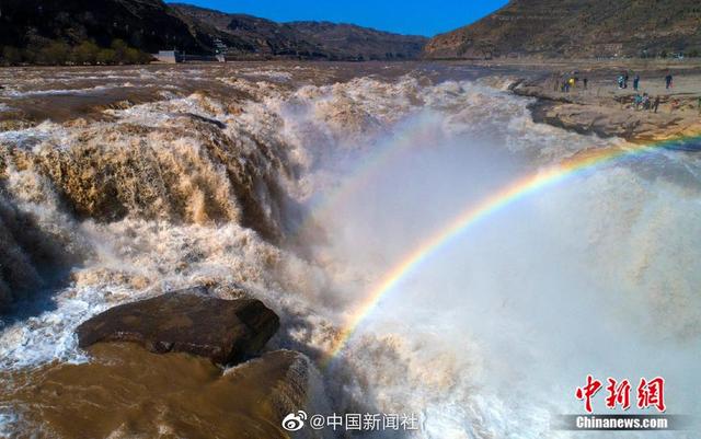 『旅行百事通』黄河壶口瀑布迎来“桃花汛”彩虹相伴景色壮美