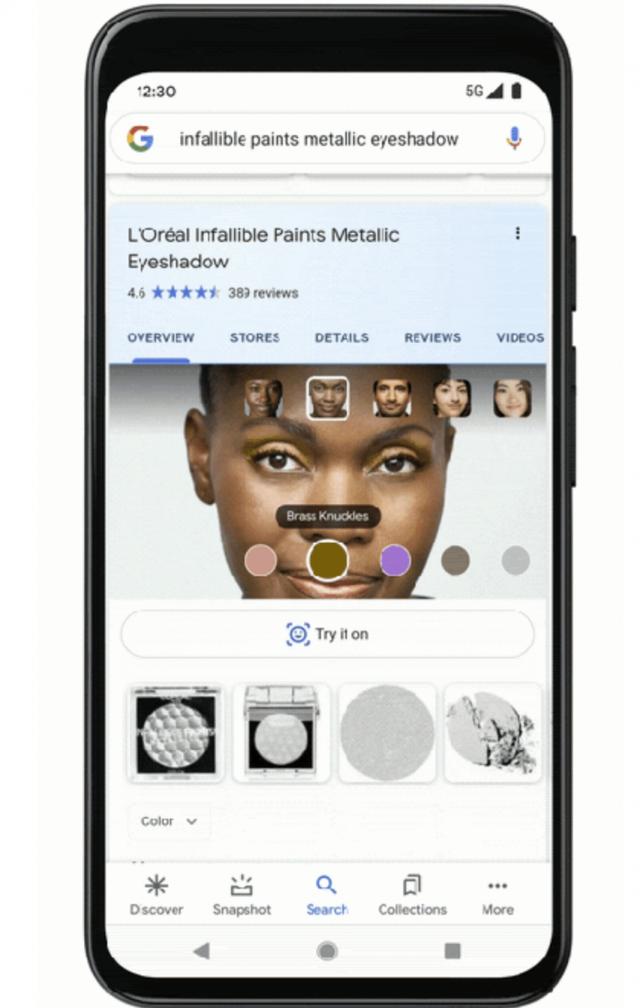 谷歌现在可以让消费者使用AR虚拟试妆以及从影响者视频中购物