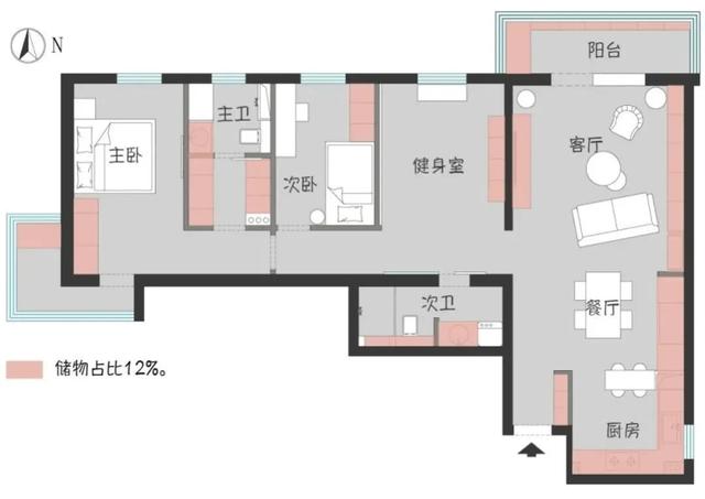 10万装修出115平米三居室现代风格，看过的人都点赞