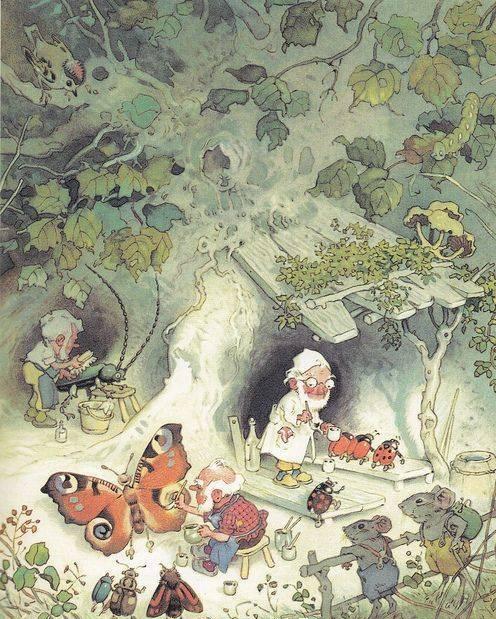 『你的育儿经』童话绘本插图 作者：插画师Fritz Baumgarten