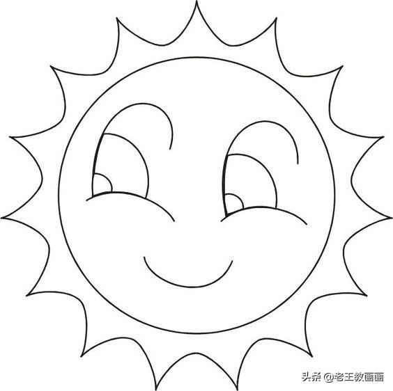 你的育儿经：太阳简笔画素材，让孩子跟着画一画
