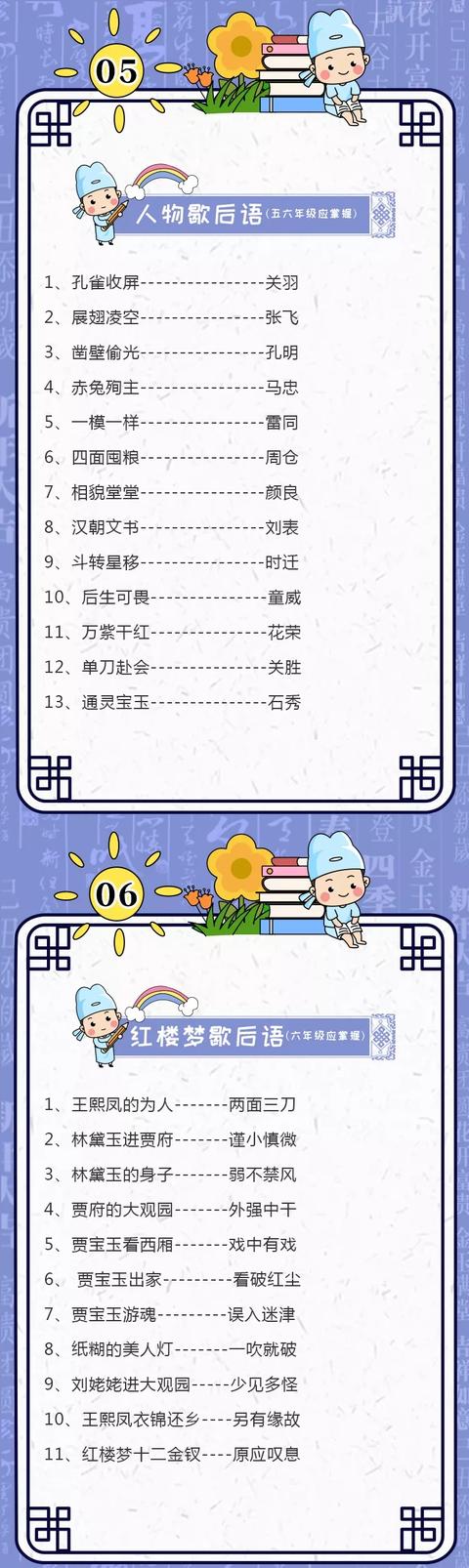 旧事勿忆▲ 孩子语文成绩差？只管死磕这13张图片，小学六年绝不低于98分（可打印）