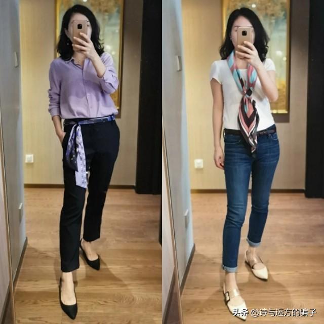 普拉达女王身材一般的中年女性气质穿搭，连衣裙优雅，西裤率性，简单又实用