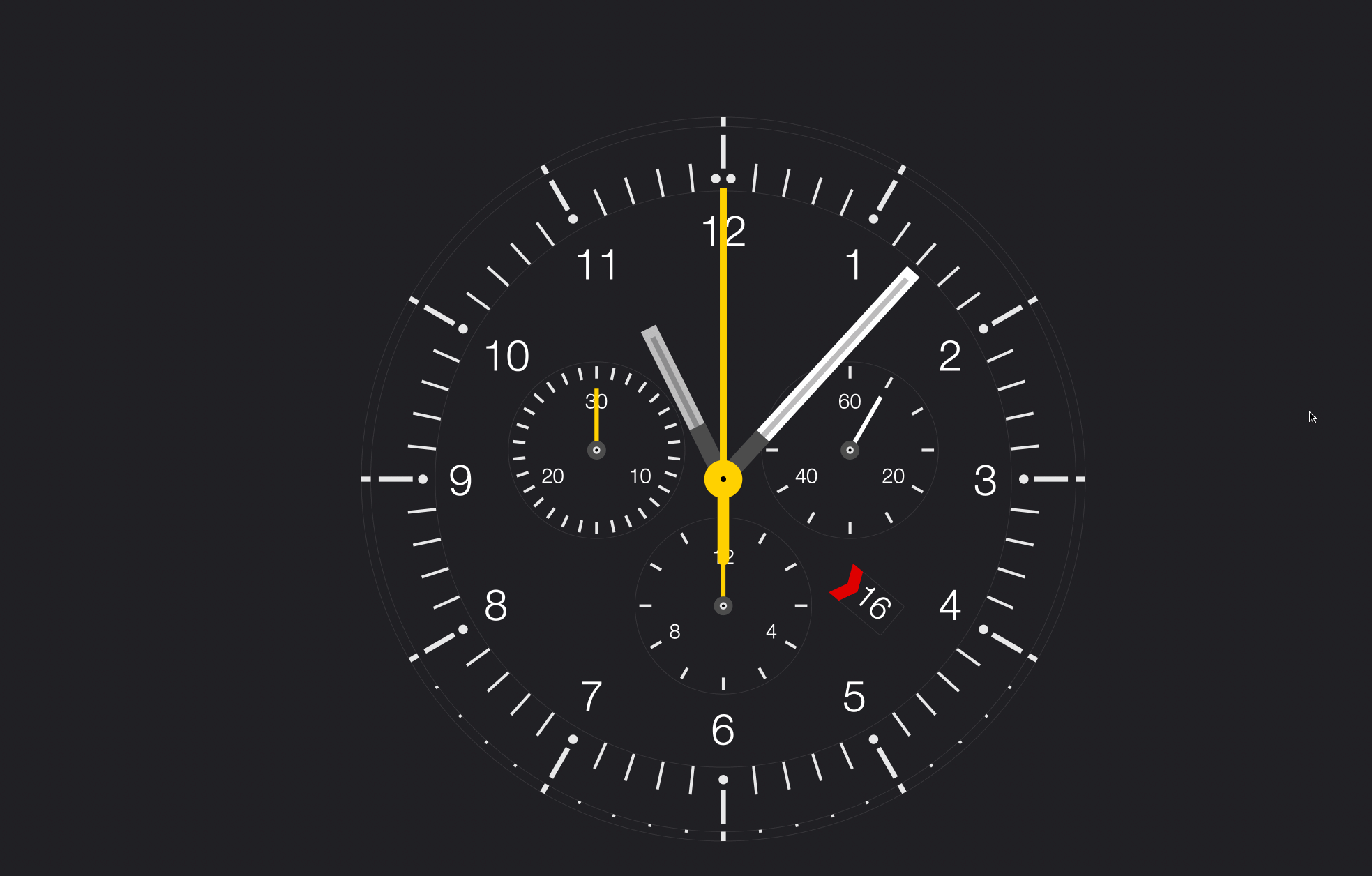 潮·科技 clock saver mac版上线了 , 模仿了braun watches的表盘
