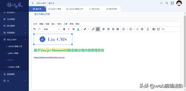 超高效 Vue 前后端分离cms管理系统LinCMS-Vue