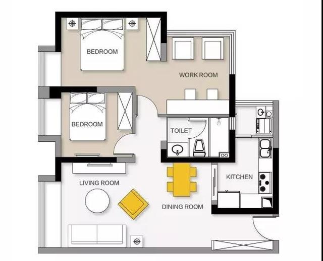 96平米的二居室，质感与时尚并存的北欧风装修