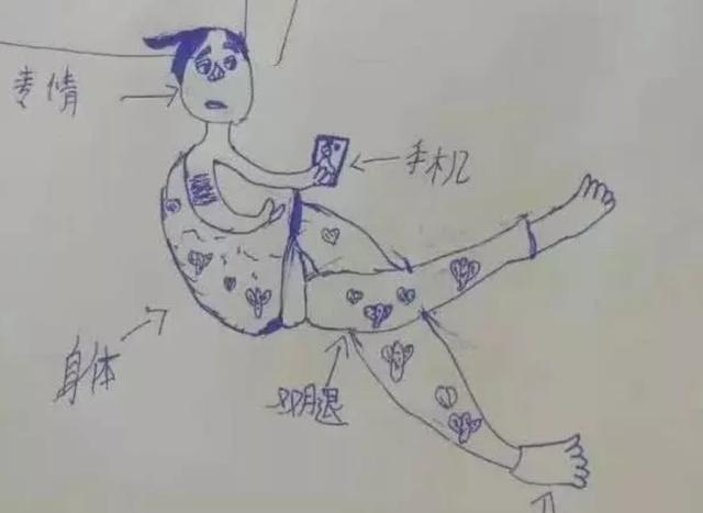 让孩子画“我的妈妈”，爸爸看完笑出鹅叫，网友：姿势太生动了