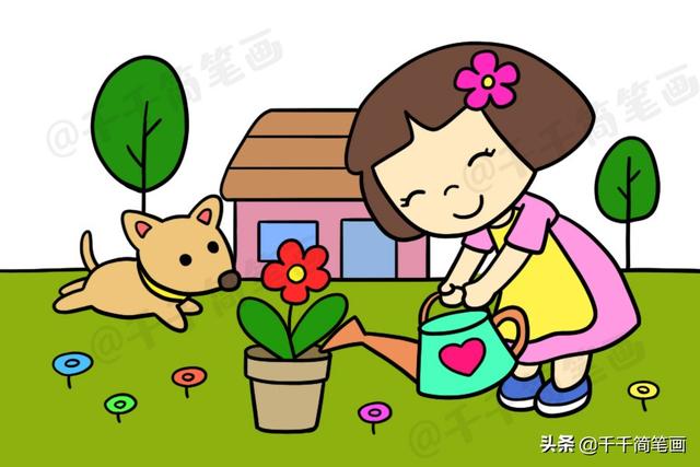 你的育儿经:儿童春天风景画大全,好看易画,让孩子更了解大自然