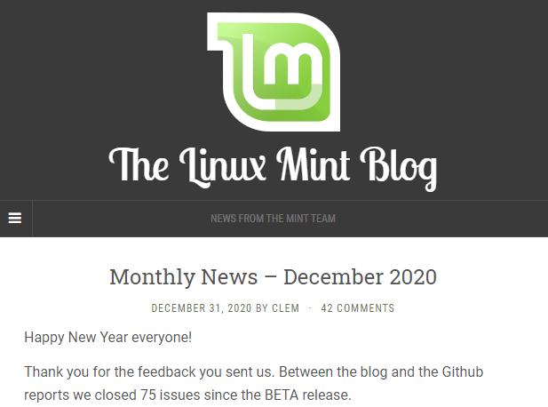 Linux Mint 20.1 Ulyssa稳定版已确定延期至2021年初发布