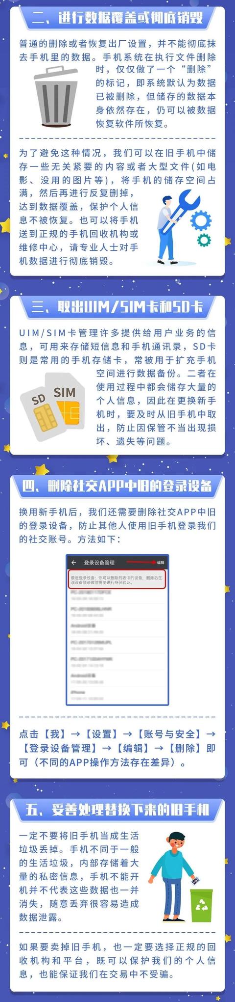 旧手机如何处理才不会泄露隐私？这5件事必须要做！