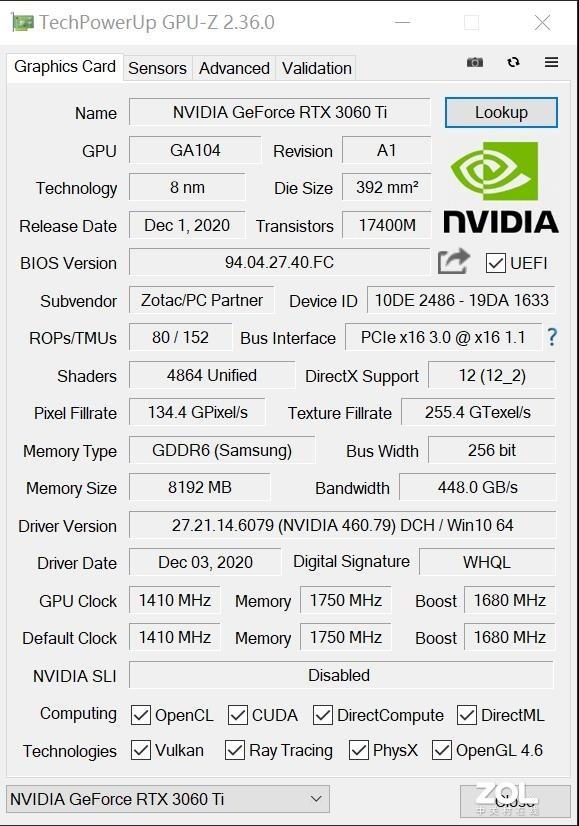 索泰RTX 3060 Ti X-GAMING OC评测 悦动随心