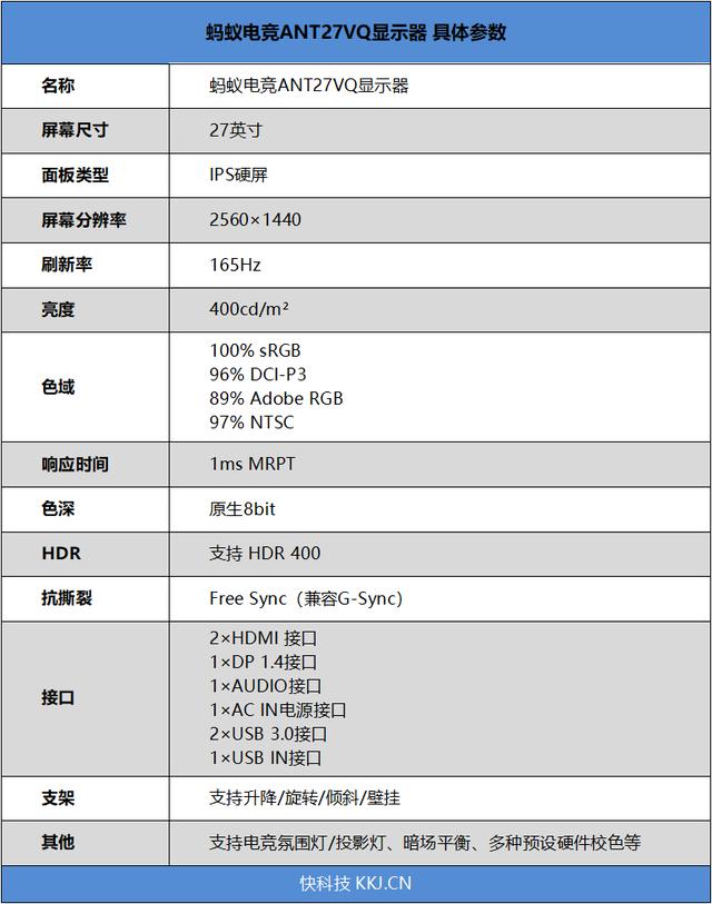 旗舰颜值的165Hz小金刚！蚂蚁电竞ANT27VQ显示器评测：满满都是性价比