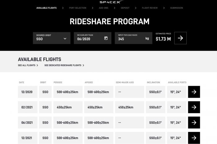 太平洋电脑网■SpaceX推出火箭发射在线预订工具 起价100万美元