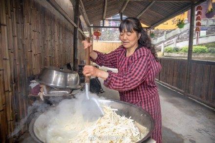 春笋|春笋大量上市，村民忙做笋麸咸齑