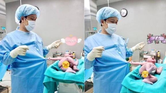 「超级宝妈」“花心宝宝”引关注,刚出生就摘下护士口罩,网友:孟婆汤掺水了