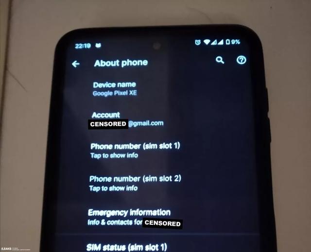 网上出现号称是&quot;Google Pixel XE&quot;的真机图
