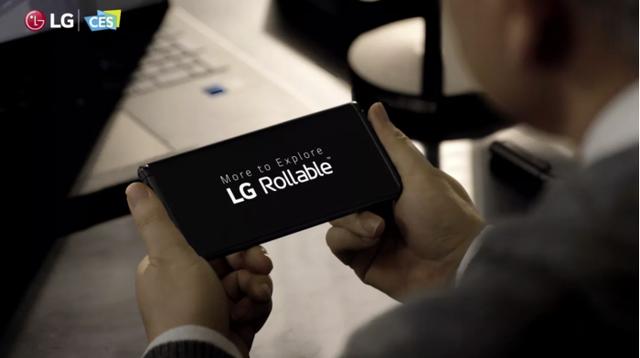 LG再次预告其可滚动延展屏幕的概念智能手机的外观